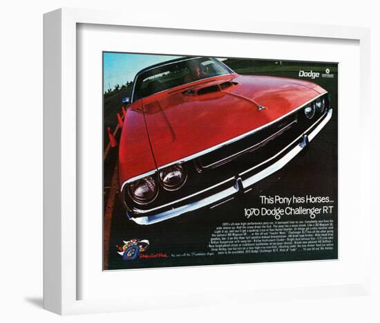 1970 Dodge Charger Rt Red-null-Framed Art Print