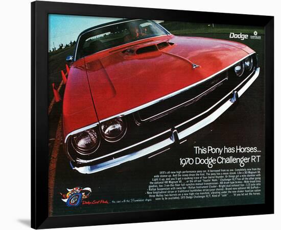 1970 Dodge Charger Rt Red-null-Framed Art Print