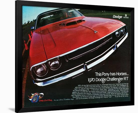 1970 Dodge Charger Rt Red-null-Framed Art Print