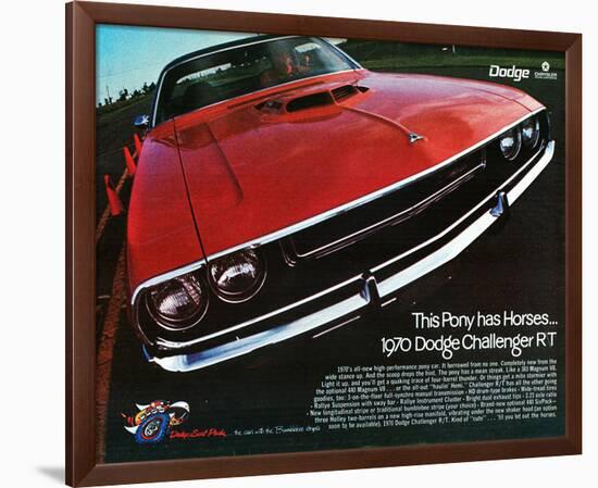 1970 Dodge Charger Rt Red-null-Framed Art Print