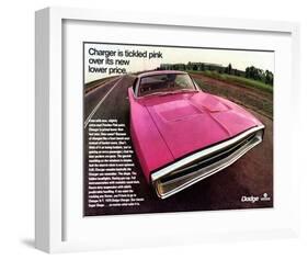 1970 Dodge Charger TickledPink-null-Framed Art Print