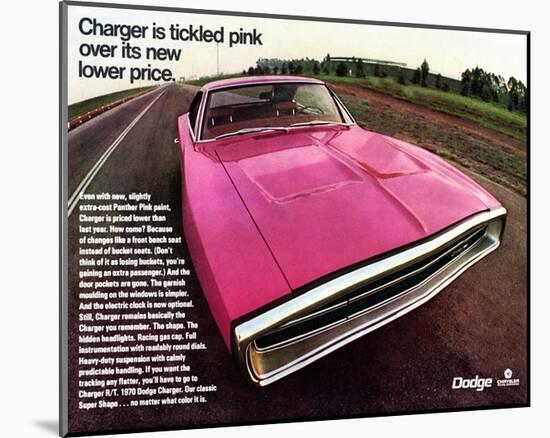 1970 Dodge Charger TickledPink-null-Mounted Art Print
