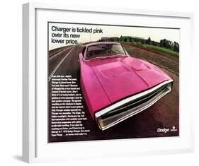 1970 Dodge Charger TickledPink-null-Framed Art Print