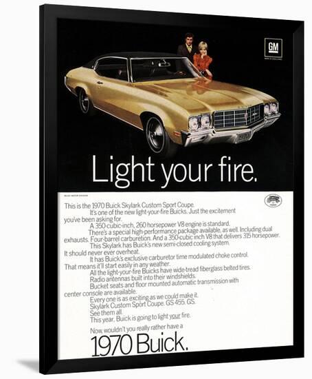 1970 GM Buick Light Your Fire-null-Framed Art Print