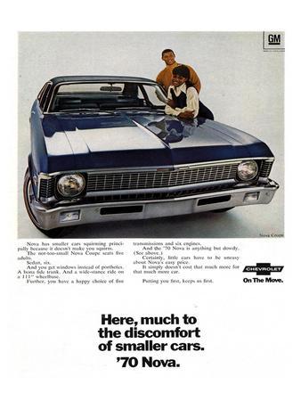 Chevrolet Nova Vintage Advertisement Poster Fine Art Print on Luster Paper 