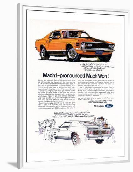 1970 Mustang Mach1-Mach Won-null-Framed Premium Giclee Print