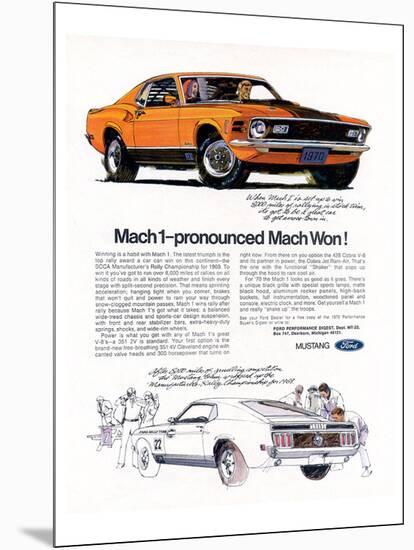 1970 Mustang Mach1-Mach Won-null-Mounted Premium Giclee Print