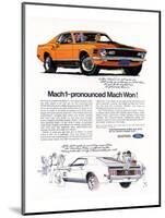 1970 Mustang Mach1-Mach Won-null-Mounted Art Print