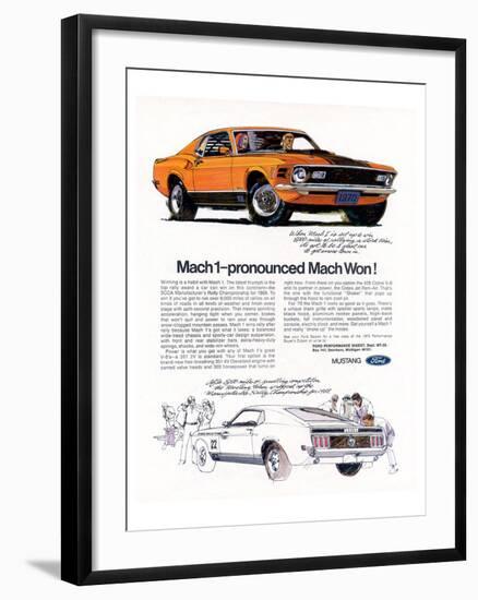 1970 Mustang Mach1-Mach Won-null-Framed Art Print