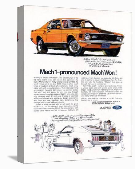 1970 Mustang Mach1-Mach Won-null-Stretched Canvas