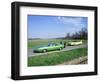 1970 Plymouth Superbird with 1968 Dodge Daytona-null-Framed Photographic Print