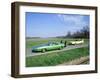 1970 Plymouth Superbird with 1968 Dodge Daytona-null-Framed Photographic Print