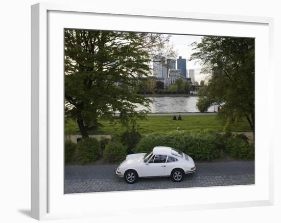 1970's Porsche 911, Riverside Park, Frankfurt-Am-Main, Hessen, Germany-Walter Bibikow-Framed Photographic Print