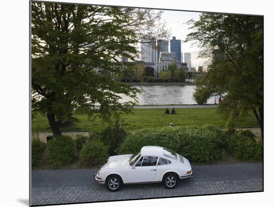 1970's Porsche 911, Riverside Park, Frankfurt-Am-Main, Hessen, Germany-Walter Bibikow-Mounted Photographic Print