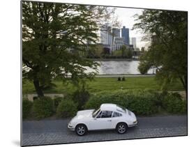 1970's Porsche 911, Riverside Park, Frankfurt-Am-Main, Hessen, Germany-Walter Bibikow-Mounted Photographic Print