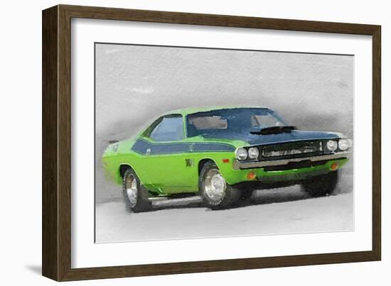 1970-TA-Challenger Watercolor-NaxArt-Framed Art Print