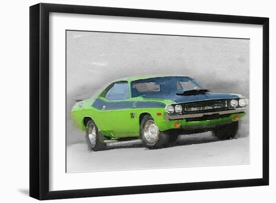 1970-TA-Challenger Watercolor-NaxArt-Framed Art Print