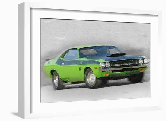 1970-TA-Challenger Watercolor-NaxArt-Framed Art Print