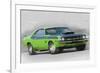 1970-TA-Challenger Watercolor-NaxArt-Framed Art Print