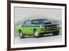 1970-TA-Challenger Watercolor-NaxArt-Framed Premium Giclee Print