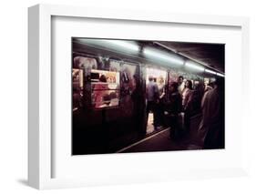 1970s America, Graffiti on a Subway Car on the Lexington Avenue Line. New York City, New York, 1972-null-Framed Photo