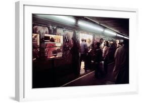 1970s America, Graffiti on a Subway Car on the Lexington Avenue Line. New York City, New York, 1972-null-Framed Photo