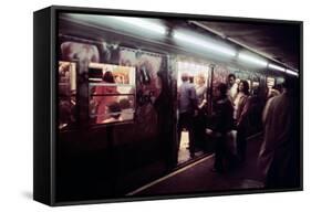 1970s America, Graffiti on a Subway Car on the Lexington Avenue Line. New York City, New York, 1972-null-Framed Stretched Canvas