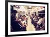 1970s America, Passengers on a Subway Car, New York City, New York, 1972-null-Framed Photo