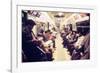 1970s America, Passengers on a Subway Car, New York City, New York, 1972-null-Framed Photo