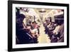 1970s America, Passengers on a Subway Car, New York City, New York, 1972-null-Framed Photo