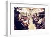 1970s America, Passengers on a Subway Car, New York City, New York, 1972-null-Framed Photo