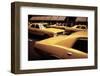 1970s America, Yellow Taxi Cabs on 5th Avenue Near 48th Street. Manhattan, New York City, 1972-null-Framed Photo