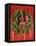 1970s CHRISTMAS DOOR WREATH STILL LIFE-Panoramic Images-Framed Stretched Canvas