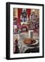 1970s CHRISTMAS INDOOR LIVING ROOM WITH TREE TOYS PRESENTS AND COOKIES AND MILK SNACK FOR SANTA...-Panoramic Images-Framed Photographic Print