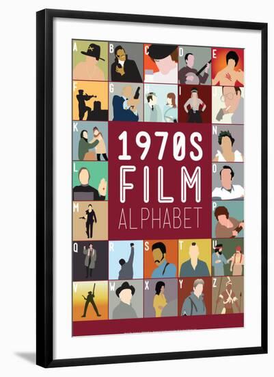 1970s Film Alphabet - A to Z-Stephen Wildish-Framed Giclee Print