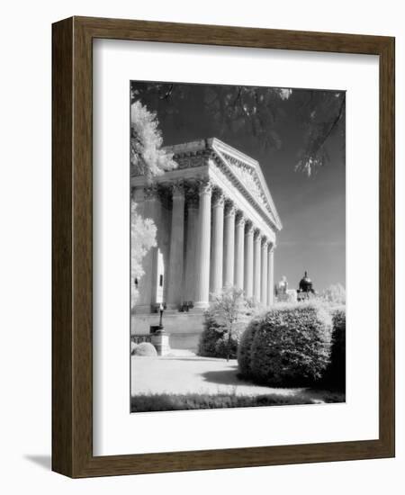 1970s Infrared Photograph Front of Supreme Court Building Washington DC-null-Framed Photographic Print