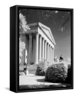 1970s Infrared Photograph Front of Supreme Court Building Washington DC-null-Framed Stretched Canvas