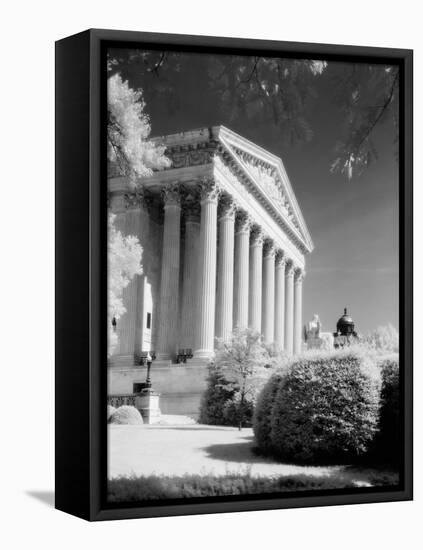 1970s Infrared Photograph Front of Supreme Court Building Washington DC-null-Framed Stretched Canvas