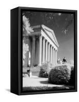 1970s Infrared Photograph Front of Supreme Court Building Washington DC-null-Framed Stretched Canvas