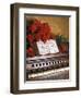 1970s PIANO CAROLS FLOWERS POINSETTIA-Panoramic Images-Framed Photographic Print