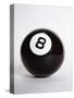 1970s Pool Billiard Ball Eight Ball-null-Stretched Canvas