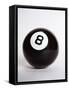 1970s Pool Billiard Ball Eight Ball-null-Framed Stretched Canvas