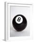 1970s Pool Billiard Ball Eight Ball-null-Framed Photographic Print