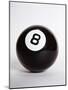 1970s Pool Billiard Ball Eight Ball-null-Mounted Photographic Print