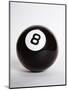 1970s Pool Billiard Ball Eight Ball-null-Mounted Premium Photographic Print