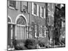 1970s Street Scene Residential Townhouses in Urban Inner City Philadelphia,, PA-null-Mounted Photographic Print