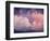 1970s SUNSET DRAMATIC CUMULUS CLOUDS & MOON-Panoramic Images-Framed Photographic Print