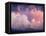 1970s SUNSET DRAMATIC CUMULUS CLOUDS & MOON-Panoramic Images-Framed Stretched Canvas