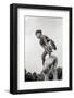 1970s TWO BOYS PLAYING LEAPFROG ONE VAULTING OVER THE OTHER-H. Armstrong Roberts-Framed Photographic Print