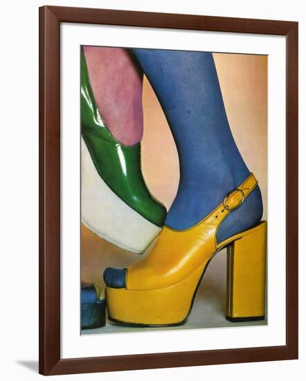 1970s UK Platform Shoes Catalogue/Brochure Plate-null-Framed Giclee Print